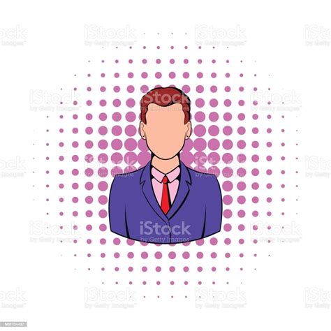 Male Office Worker Icon In Comics Style Stock Illustration Download