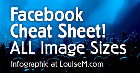 Facebook Cheat Sheet Sizes And Dimensions 2014 Infographic Laptrinhx