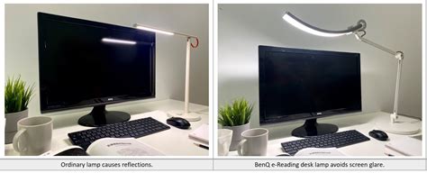 The problem is that many desk lamps are a terrible fit for a computer desk or even if you do find a good one, the lamp may cause glare on the screen if it's too close. the differences between the BenQ e-Reading desk lamp and the other desk lamp