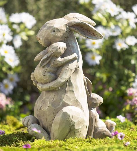 If This Momma And Baby Bunnies Garden Statue Doesnt Warm Your Heart