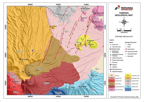 Geological Map And Geothermal Manifestation Distribution Of Tompaso