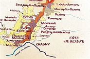 Mapa de Borgoña la región 2022