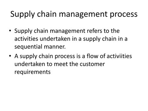 Solution Supply Chain Management Process Studypool