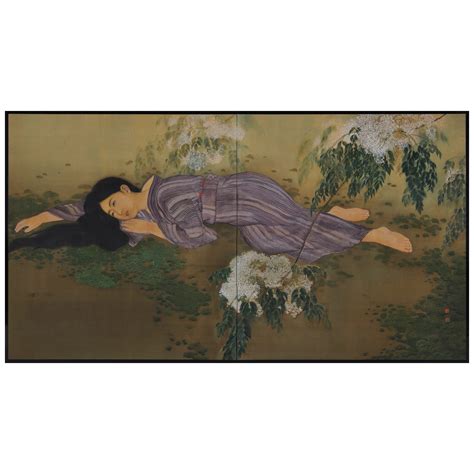Japanese Painting Hanging Scroll Loquat And Sparrows Circa 1910 1915 Taisho For Sale At 1stdibs
