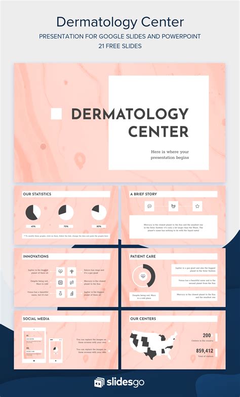 Dermatology Center Free Template Powerpoint Presentation Design