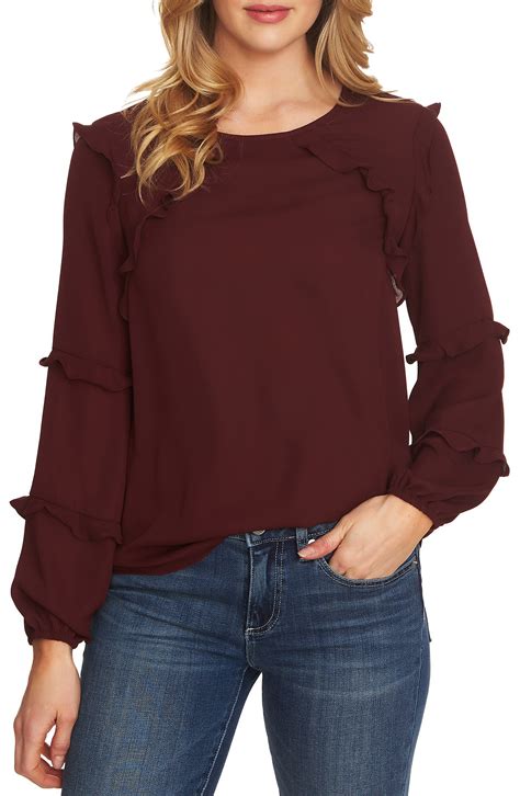 Cece Tiered Ruffle Blouse Available At Nordstrom Ruffle Long Sleeve