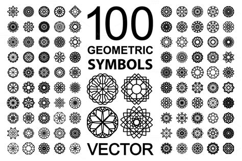 100 Geometric Symbols ~ Objects On Creative Market