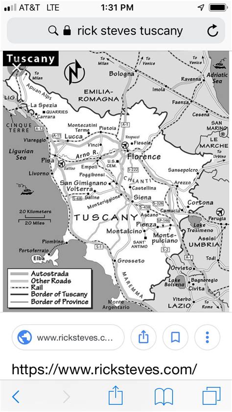 Tuscany Train Map