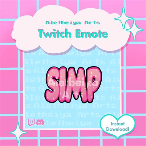 Simp Twitch Emote Simping Chat Icon Transparent Png Emoji Etsy