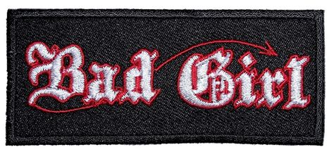 Bad Girl With Tail Lady Rider Embroidered Biker Patch Quality Biker