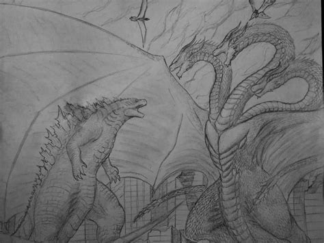 How To Draw Godzilla Vs King Ghidorah Images And Photos Finder