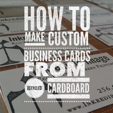 Make Custom Stamped Business Cards From Recycled Cardboard Create To