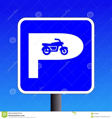 Motorbike Parking Sign Stock Vector Illustration Of Indication 5048088