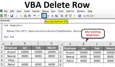 VBA Delete Row How To Delete Row In Excel Using VBA