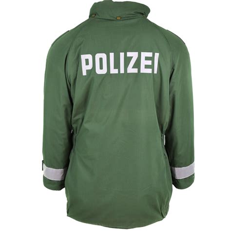 Genuine German Police Jacket Goretex Green Waterproof Bgs Parka Ebay