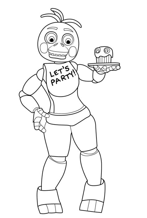 Toy Chica Fnaf Coloring Page Free Printable Coloring Pages For Kids