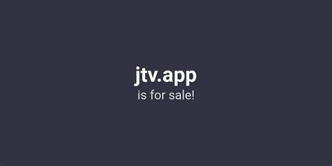 Jtvapp Is For Sale