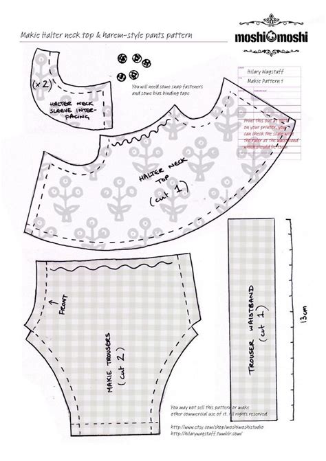 Free Printable Blythe Doll Clothes Patterns Free