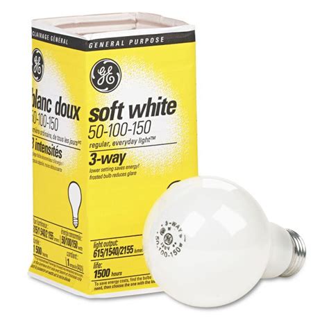 Ge Incandescent Soft White 3 Way A21 Light Bulb 50100150 W