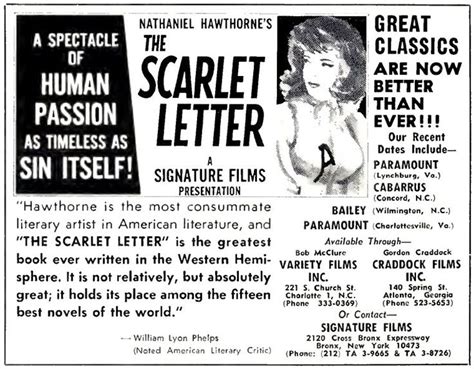 the scarlet letter film screening ad american literature lettering the scarlet letter