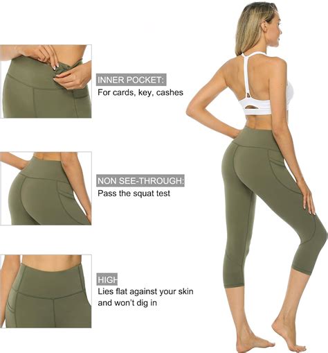 Non See Through Tummy Control 4 Way Stretch Leggings With Pockets