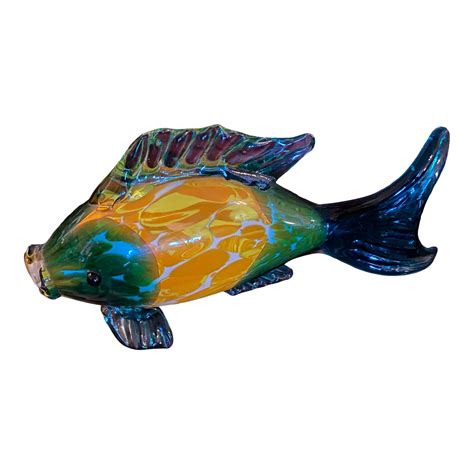 Large Glass Fish Sculpture Chairish