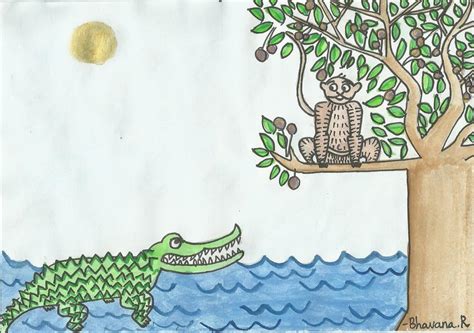 From The Panchatantra The Monkey And The Crocodile Storibuzz