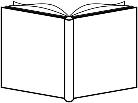 Opened Book Outline Public Domain Vectors
