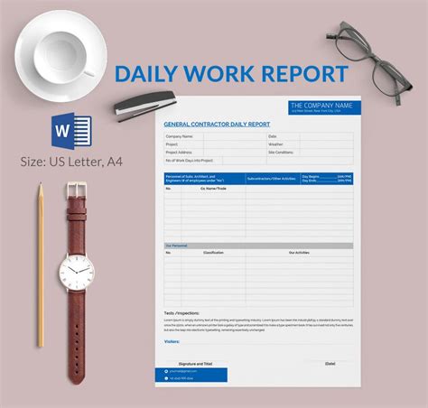 Daily Report Template 25 Free Word Excel Pdf Documents Download