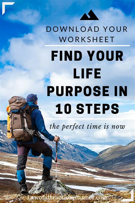Find Your Life Purpose In 10 Steps Worksheet Download Now
