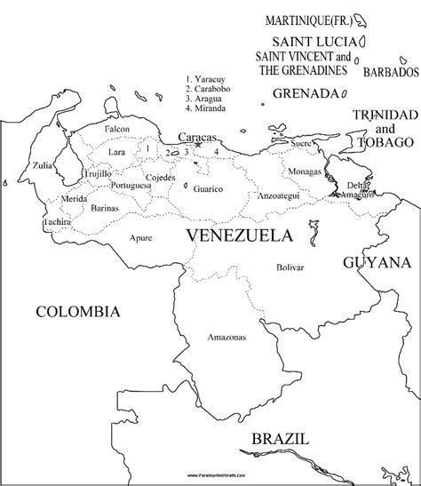 Mapas De Venezuela Con Sus Limites Y Para Colorear Imagui