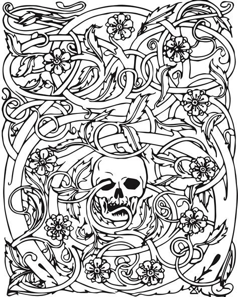 Horror Coloring Pages At Getdrawings Free Download