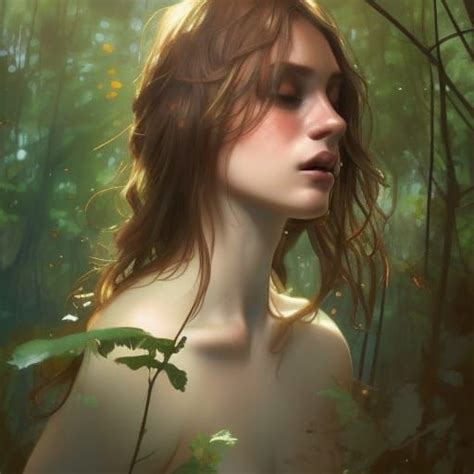 Full Length Naturist Girl In The Middle Of The Forest Ai Generated Artwork Nightcafe Creator