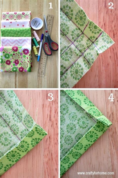 Sew Easy Handmade Mitered Corner Napkins Crafty For Home