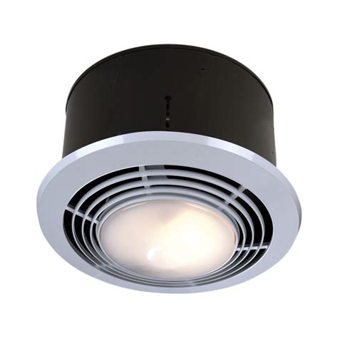 Nutone 70 Cfm Ceiling Bathroom Exhaust Fan With Light And Heater 9093wh