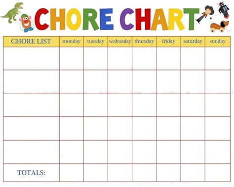 Printable Chore Reward Chart K5 Worksheets Chore Chart Kids