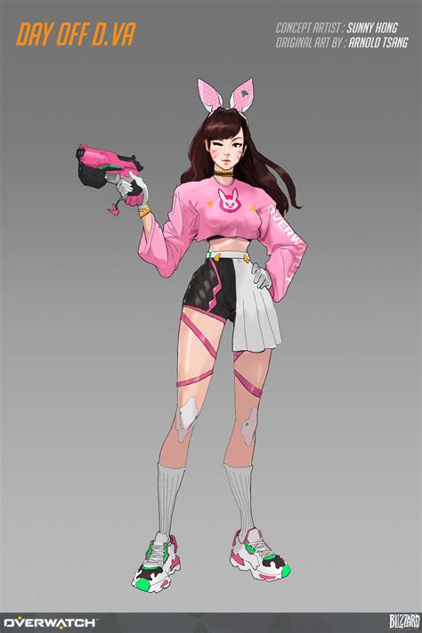 Artstation Overwatch Dva Skin Day Off Sunny Hong Overwatch