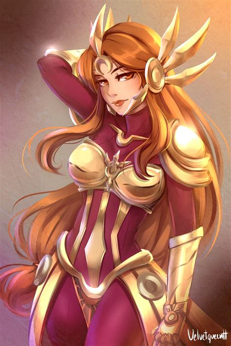 Velvetqueenh LOL Leona Painting Alternate Armor No Armor