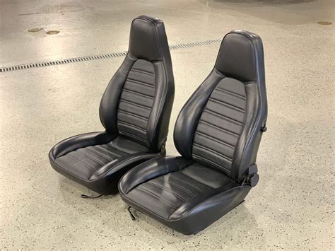 Porsche 911 1977 1984 Seat Fnt Set Leather 924 Brown Style 2 Perf