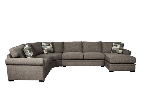 Brown 4 Piece Sectional Sofa With Raf Chaise Stylebywood