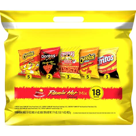 Frito Lay Flamin Hot Mix Snacks Variety Pack Count Walmart Com My Xxx Hot Girl