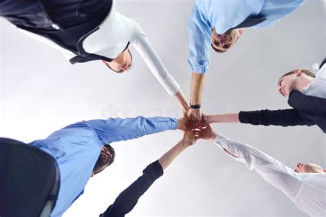 Business People Group Joining Hands Stock Photo Image Of Meeting
