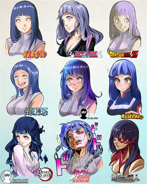 Hinata In Different Manga Styles Rboruto