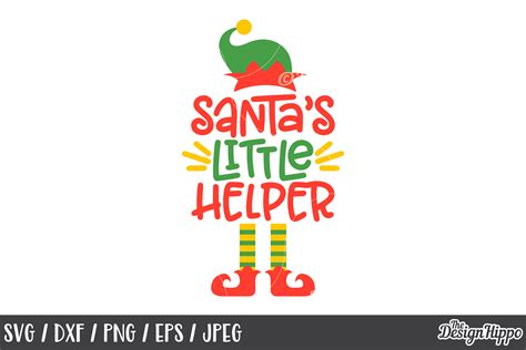 Christmas Santas Little Helper Svg Dxf Png Cut Files