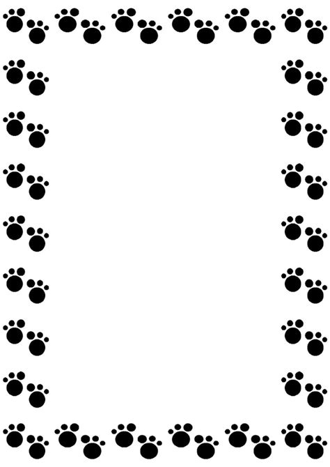 Paw Print Borders Clipart Best