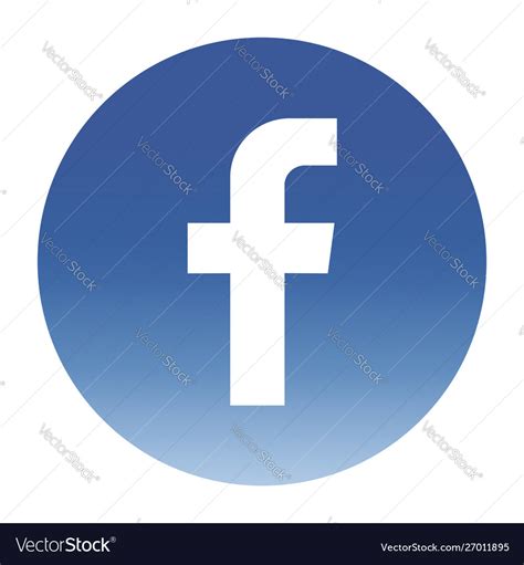 Facebook Logo Circle Gradient Royalty Free Vector Image