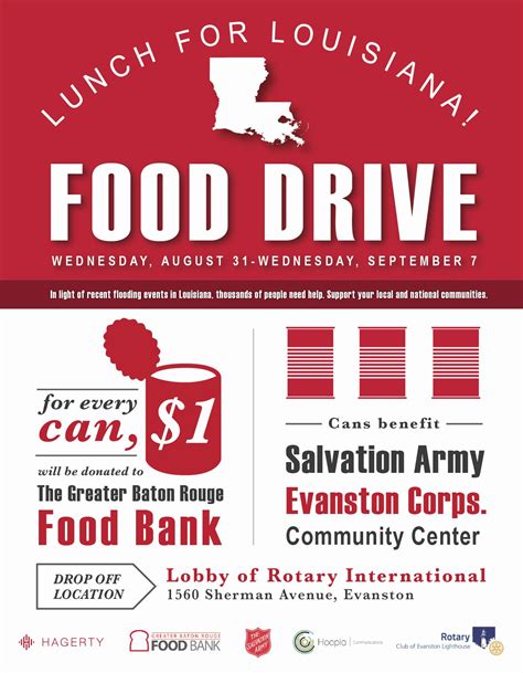A great value for your school, business, church, pto pta organization, community fundraising events and more! Canned Food Drive Flyer Lovely Louisiana Food Drive Flyer ...