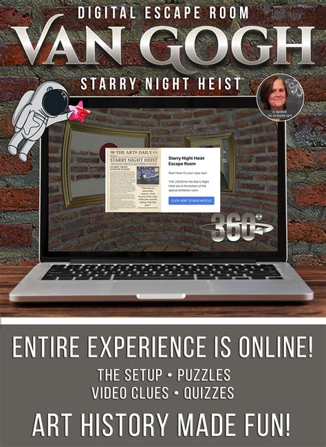 This Starry Night Heist Escape room is full 360° escape room and loaded