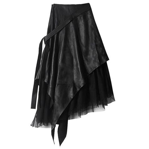 Mesh High Waist Skirt Pu Leather Skirt Skirts Faux Leather Skirt