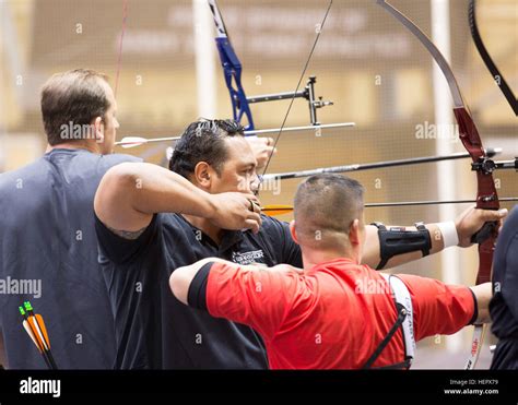 U S Army Veteran David Iuli Of Fullerton California Competes In The Individual Compound